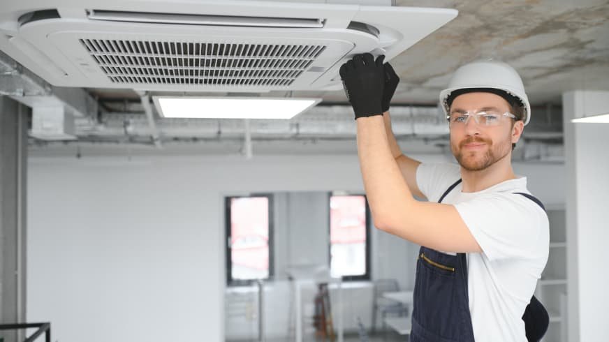 AC repair in the home using up-to-date equipment